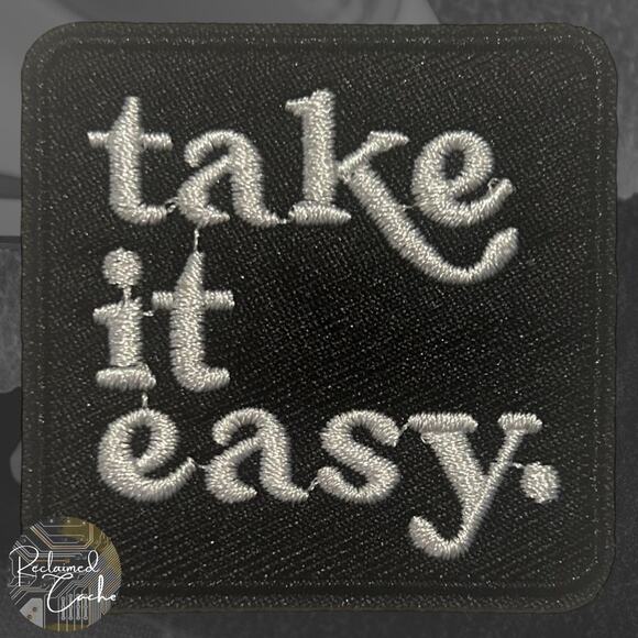 Take It Easy Iron On Patch - Picture 1 of 3